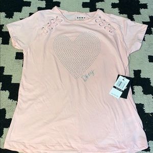 Pink heart XL (14-16) dkny